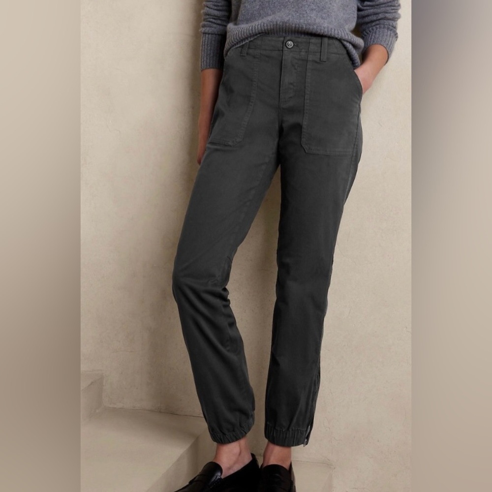 EUC, Banana Republic Utility Pant, Orca (gray/black) Twill, SZ 14 Tall, 30” IS